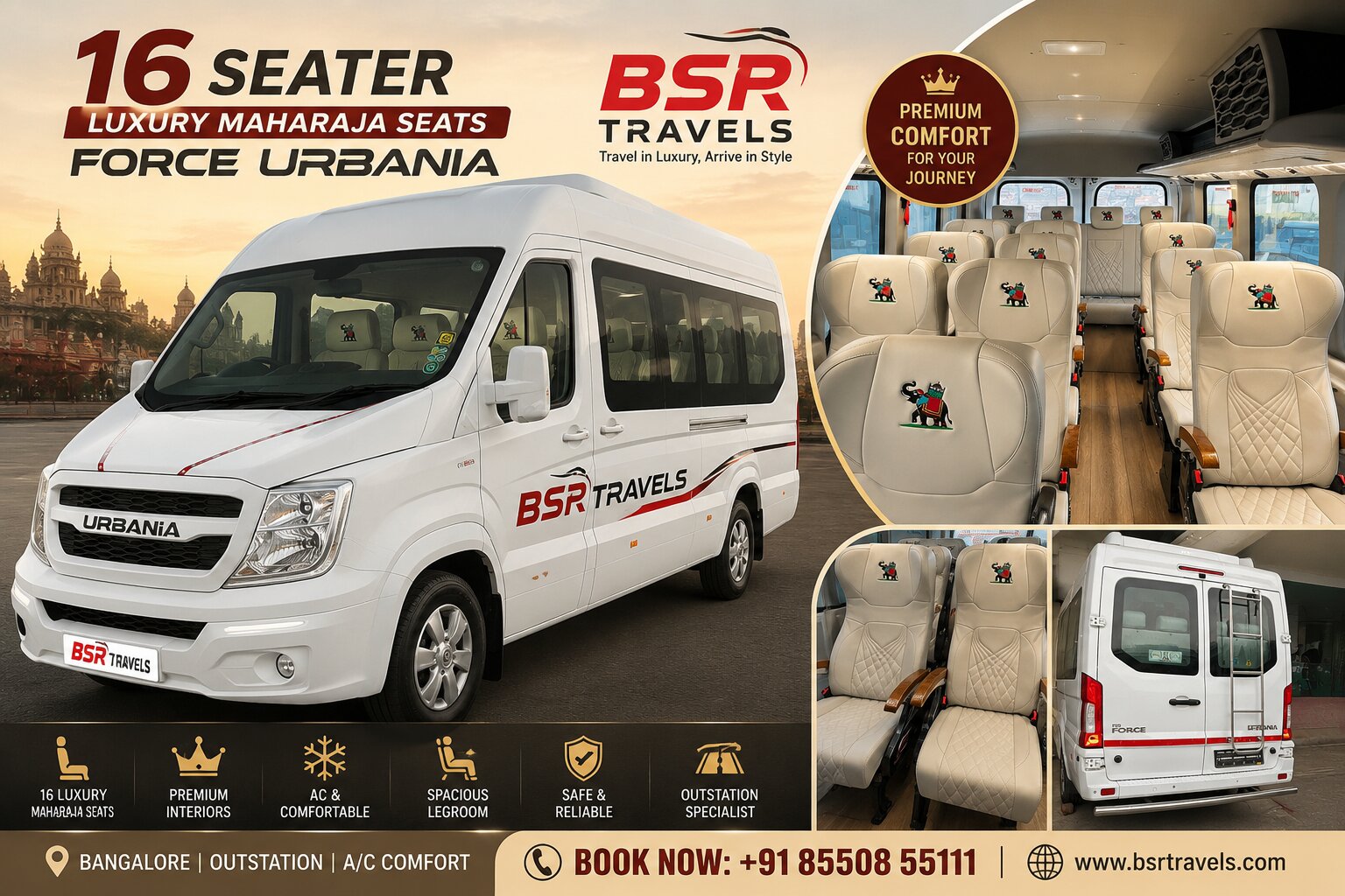 16 Seater Luxury Maharaja Urbania
